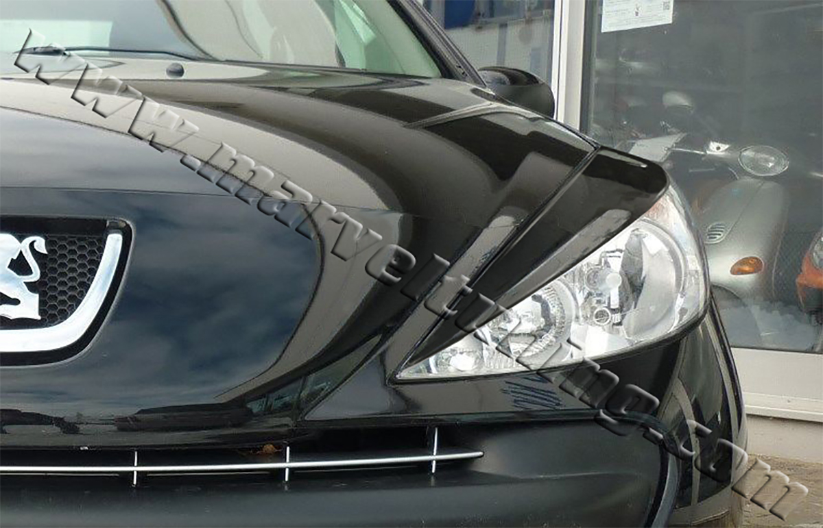 Headlights Eyebrows Peugeot 206+ №130211 – Marvel Tuning