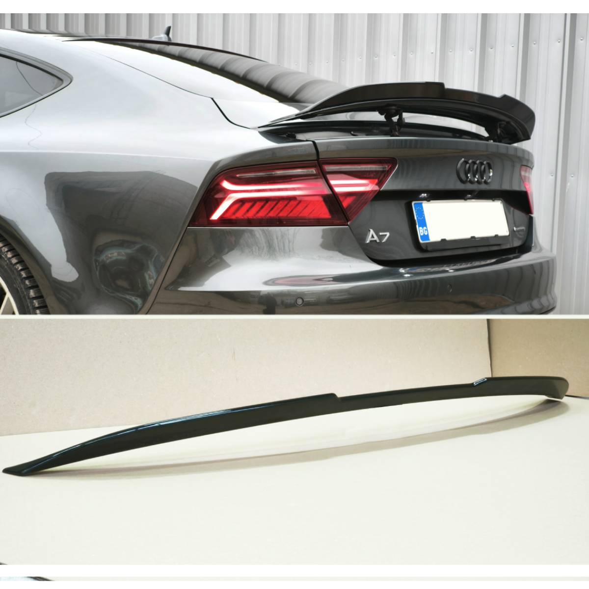 Спойлер заден капак (лип спойлер) за Audi A7 4G C7 2010 - 2018 ЧЕРЕН ЛАК